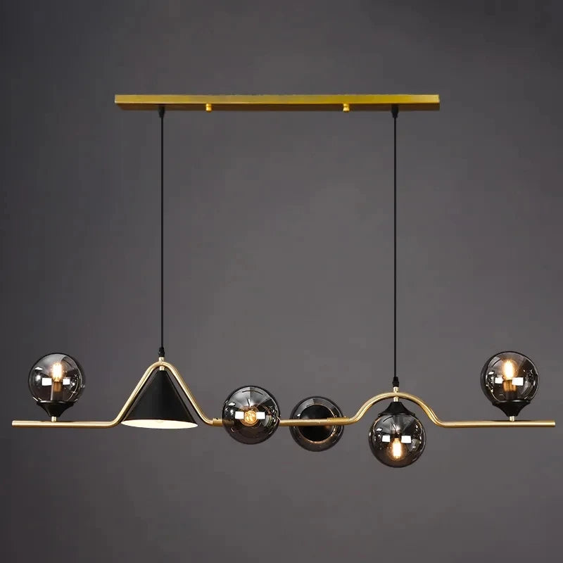 lustre moderne en verre LED pour intérieur décoratif - vue 2 sur 10