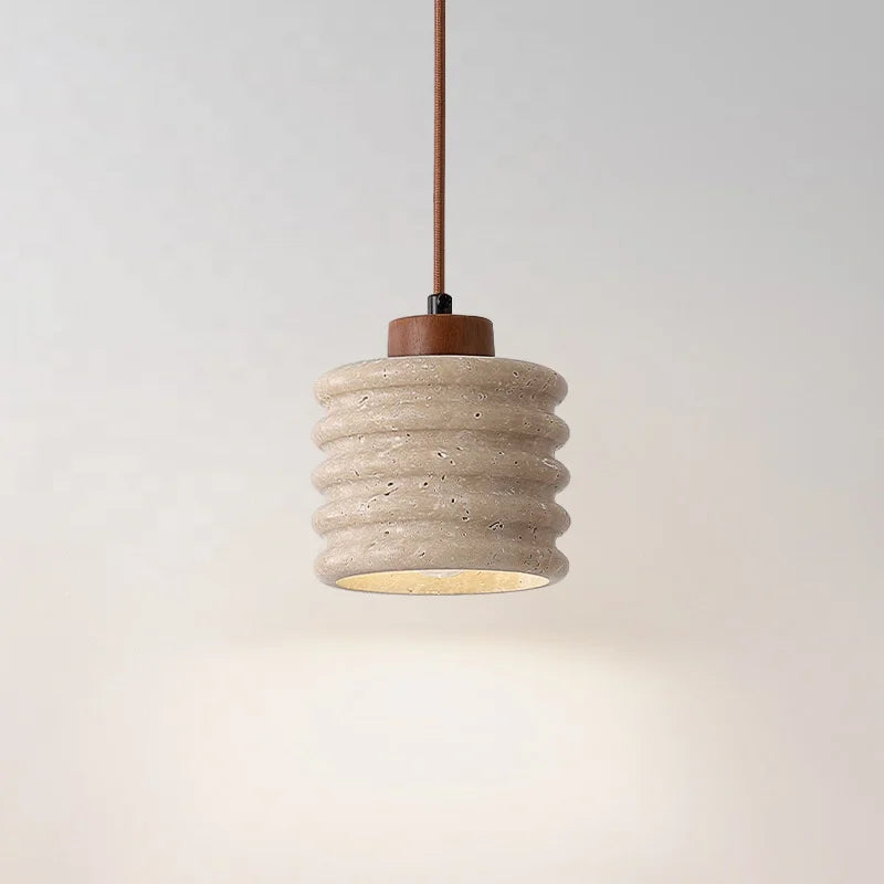 suspension en pierre wabi-sabi pour décoration intérieure design - vue 2 sur 8