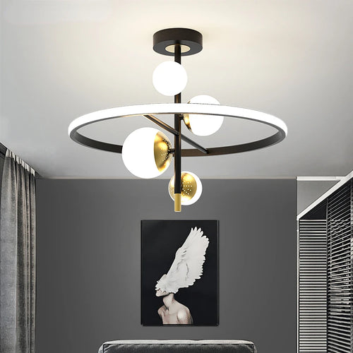 lustre nordique design pour éclairage intérieur moderne élégant - vue 4 sur 23