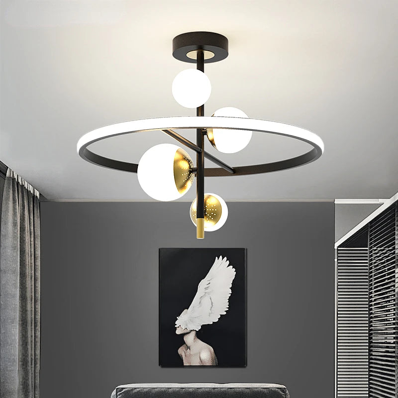 lustre nordique design pour éclairage intérieur moderne élégant - vue 3 sur 23