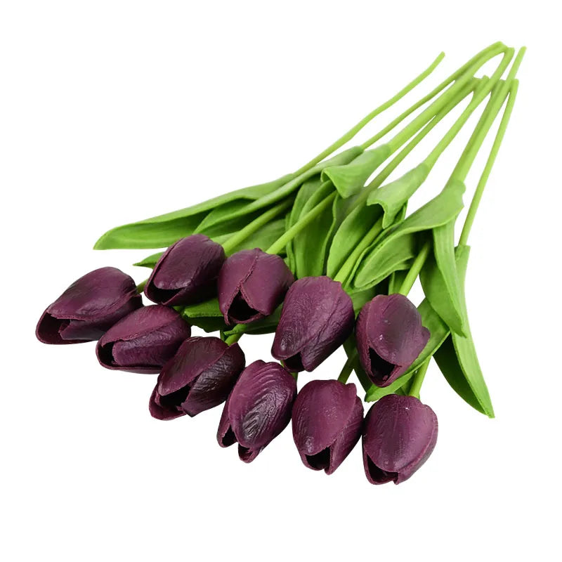 lot de 10 tulipes artificielles pour décoration de mariage et jardin - vue 15 sur 33