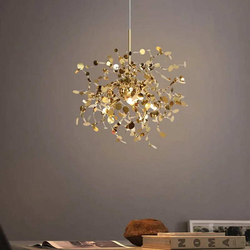 suspension en acier inoxydable au design nordique créatif décoratif - vue 4 sur 11