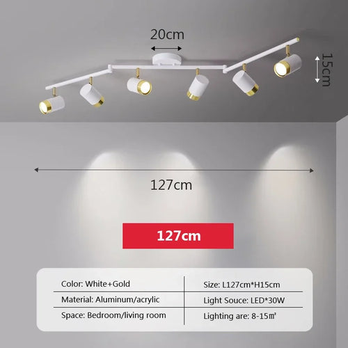 plafonnier led moderne à bande lumineuse décorative pour intérieur - vue 9 sur 21