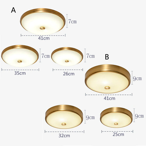 Plafonnier LED rond en verre au design moderne - vue 7 sur 11