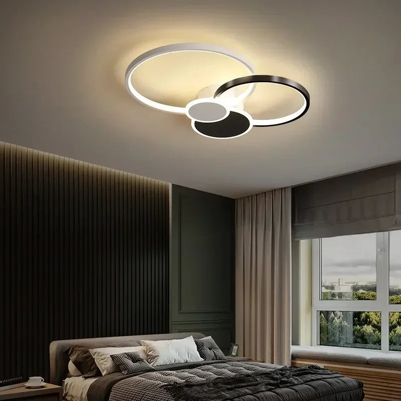 plafonnier Anneau moderne LED Simple variateur intelligent pour chambre à manger salon Hall éclairage intérieur - vue 6 sur 14