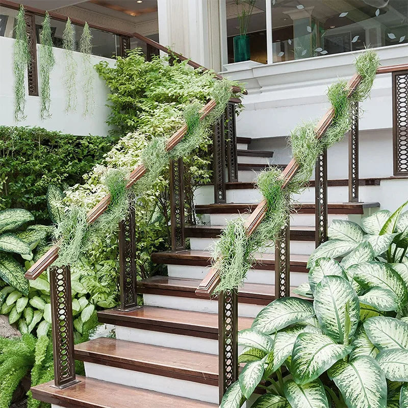 plantes artificielles grimpantes en rotin pour décoration intérieure et extérieure - vue 3 sur 13