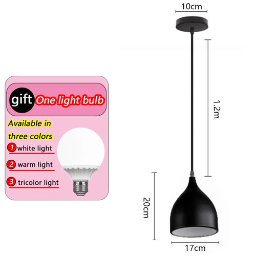 lustre moderne simple en fer pour maison restaurant - vue 11 sur 14