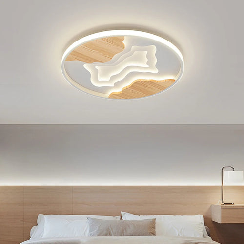 lustre nordique led ultra-mince au grain moderne atmosphérique - vue 6 sur 12