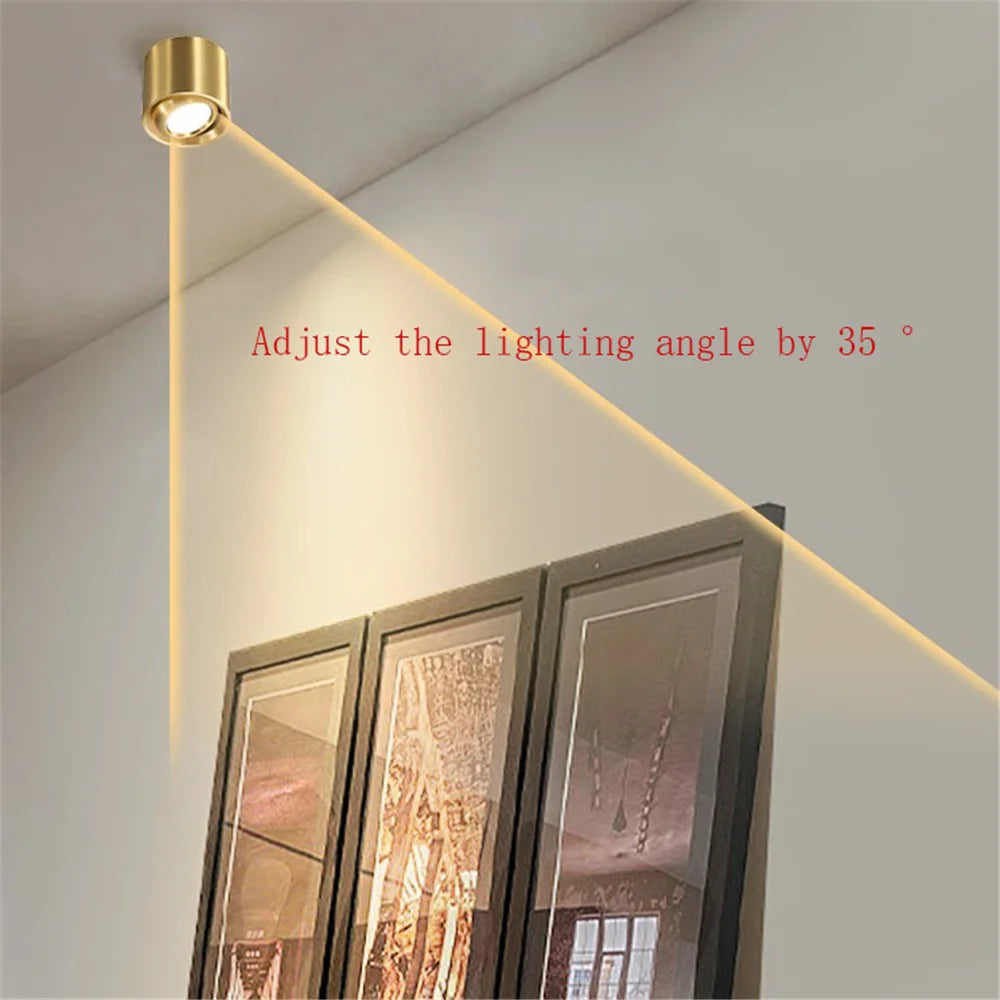 plafonnier en cuivre angle réglable pour décoration intérieure - vue 4 sur 10