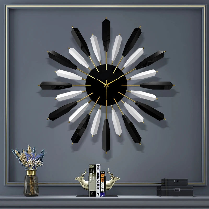 horloge murale de luxe nordique décorative et silencieuse - vue 7 sur 7