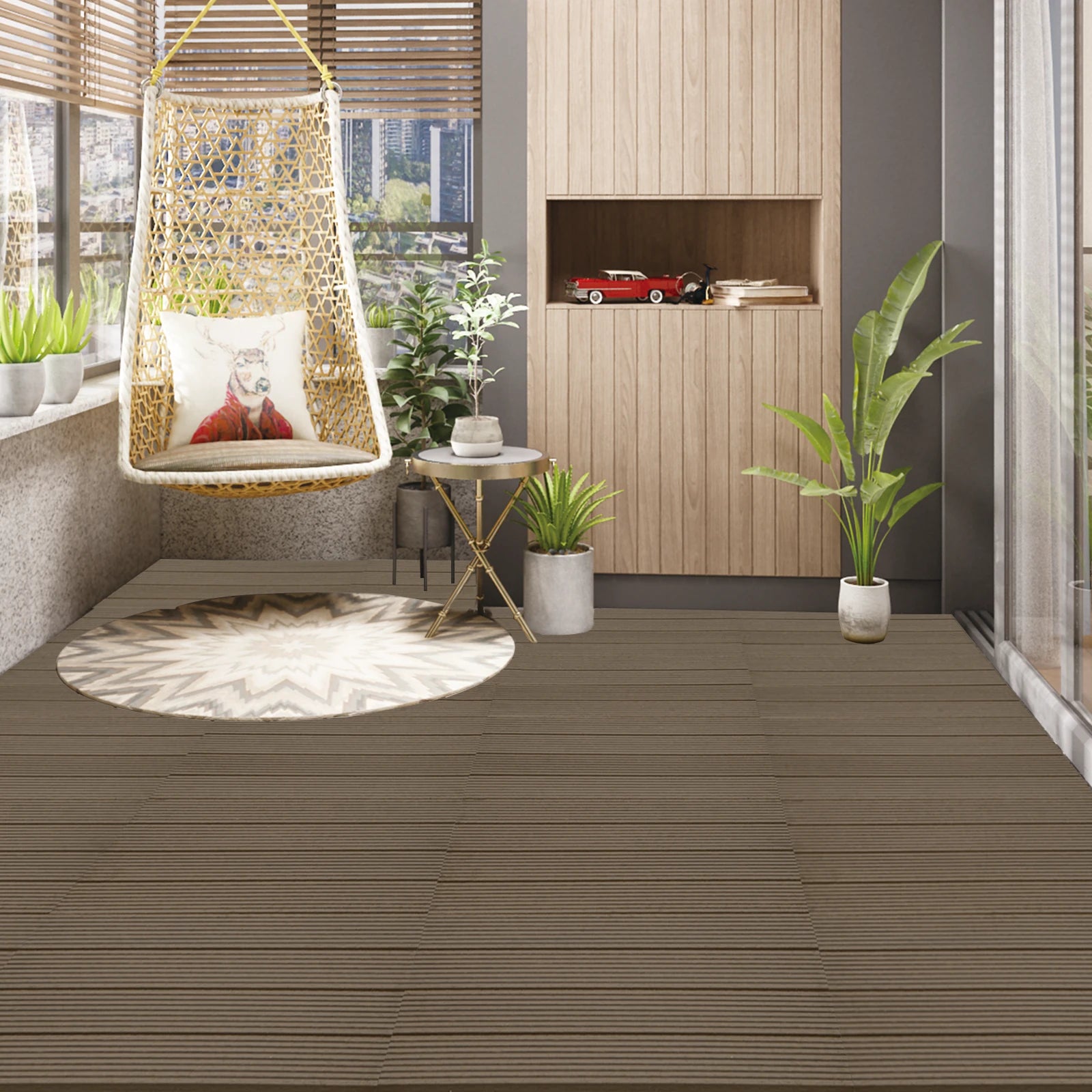Lames de terrasse wpc clipsables 30x60 1m2