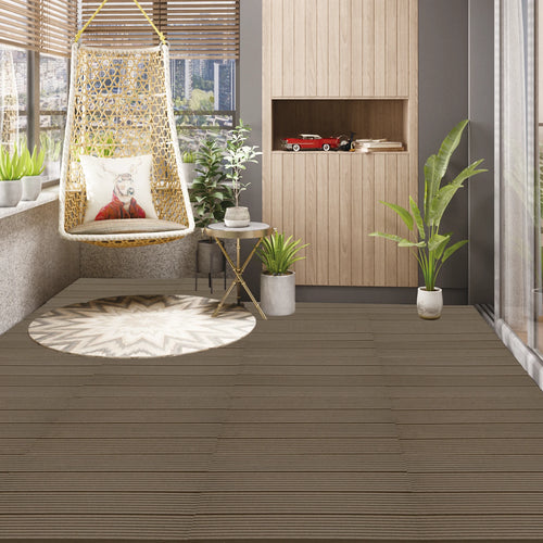 Lames de terrasse wpc clipsables 30x60 1m2 - vue 2 sur 7
