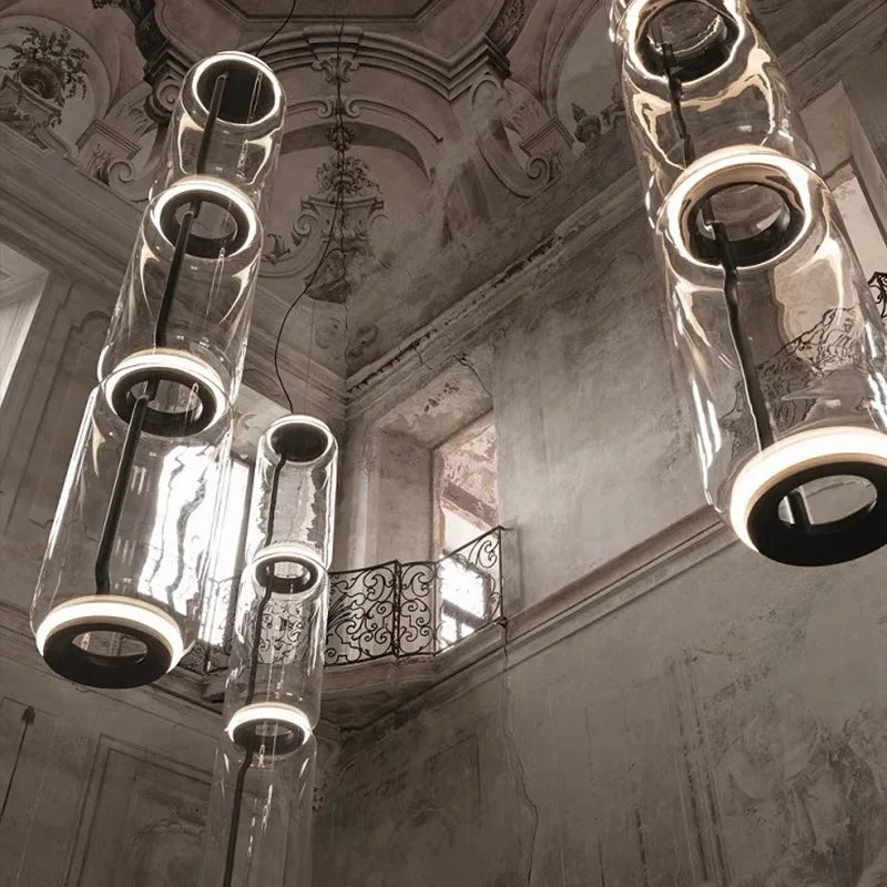 Lampe suspension moderne italie design LED transparent - vue 2 sur 19