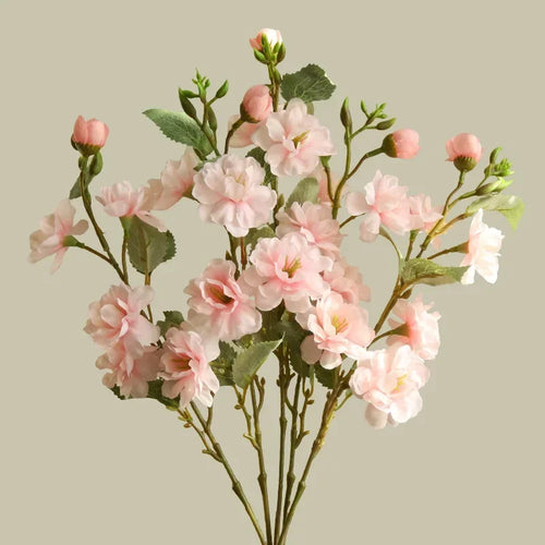 bouquet de camélias en soie pour décoration florale artificielle - vue 9 sur 10