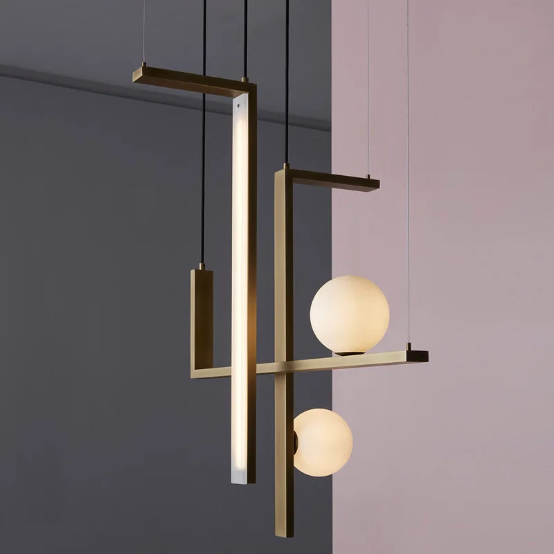 suspension design géométrique créatif pour éclairage moderne - vue 3 sur 13