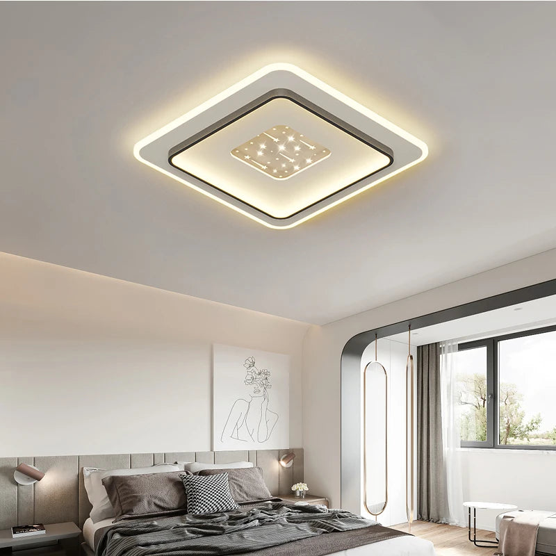 Plafond moderne à LEDs lampe pour chambre cuisine étude éclairage salon luminosité réglable Led plafonnier luminaire - vue 4 sur 16
