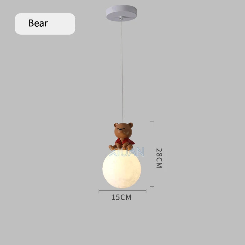 suspension design animal pour enfants cheval ours lapin baleine - vue 10 sur 10