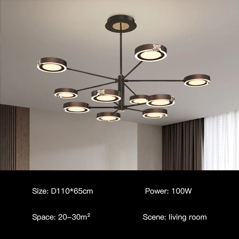suspension led moderne au design minimaliste élégant pour intérieur - vue 10 sur 18