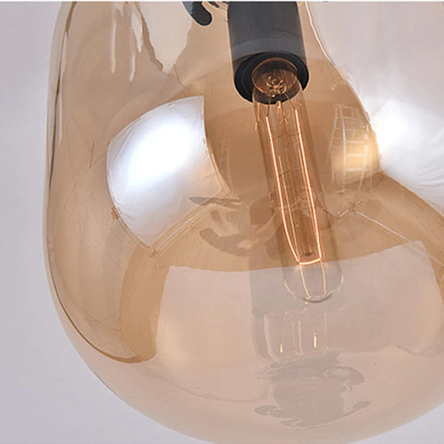 suspension moderne nordique en verre pour décor loft - vue 7 sur 8
