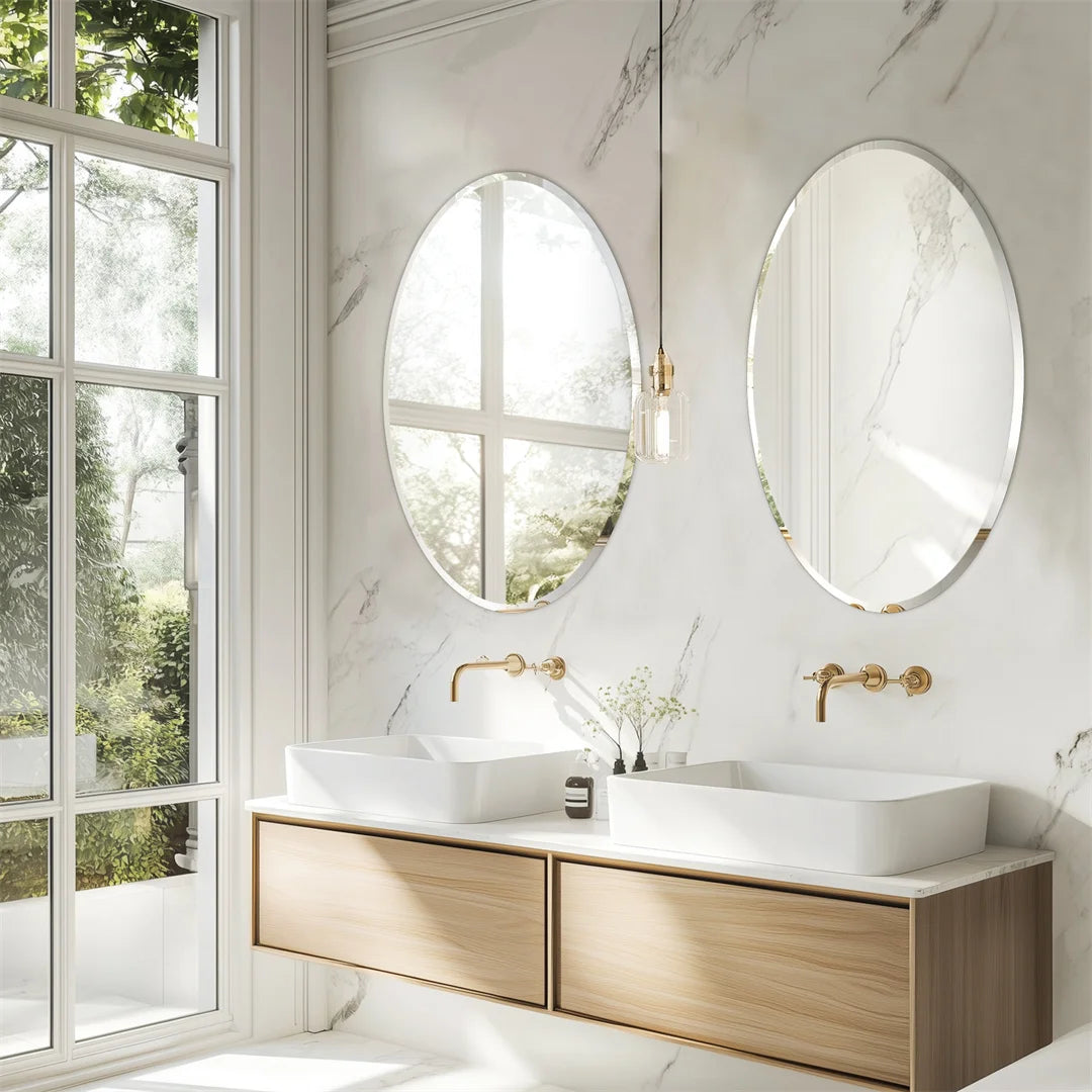 miroir décoratif ovale sans cadre pour intérieur élégant - vue 8 sur 8