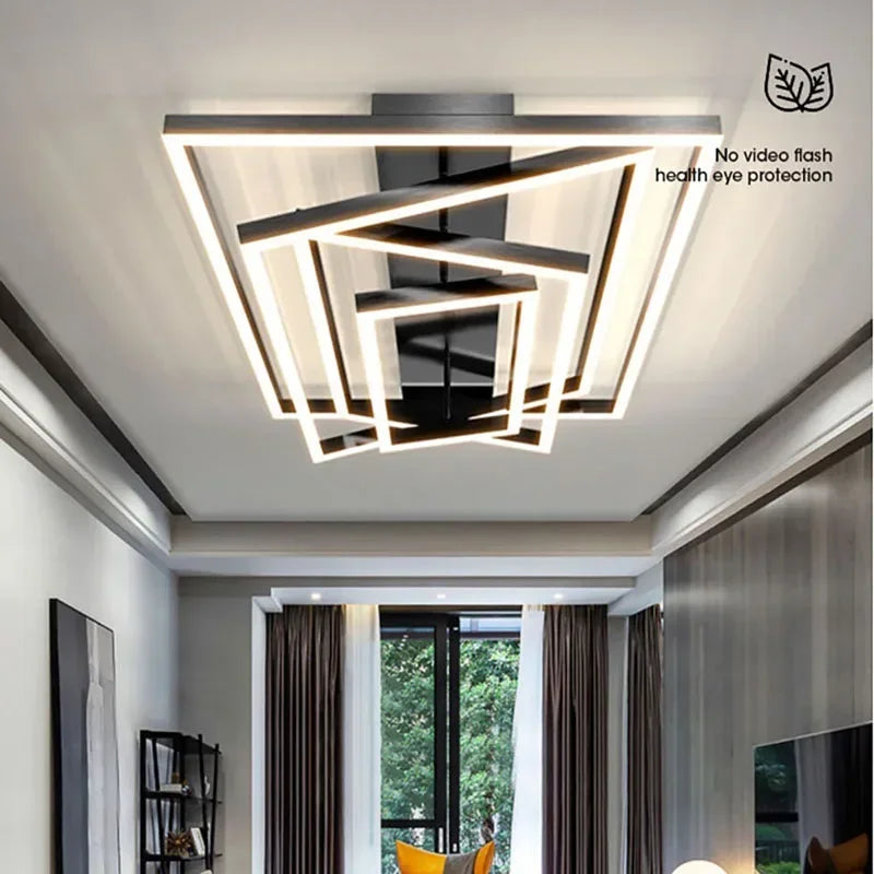 plafonnier led moderne style industriel pour décoration intérieure - vue 4 sur 12