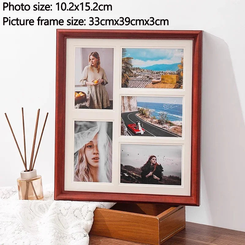 présentoir en bois massif pour cadres photo mariage décoratif - vue 10 sur 10