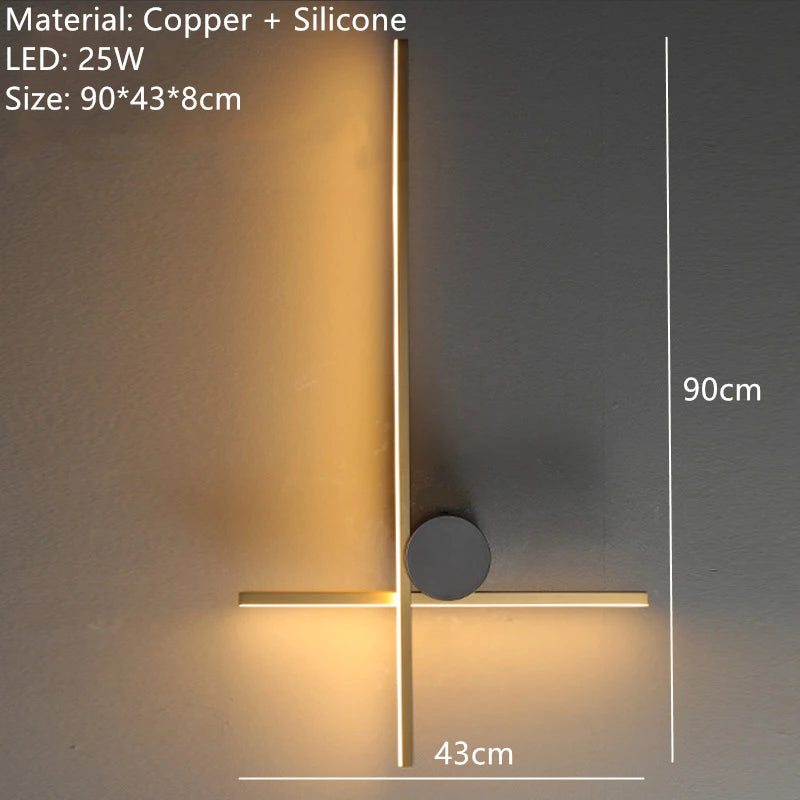 applique murale led moderne en laiton pour éclairage décoratif - vue 12 sur 14