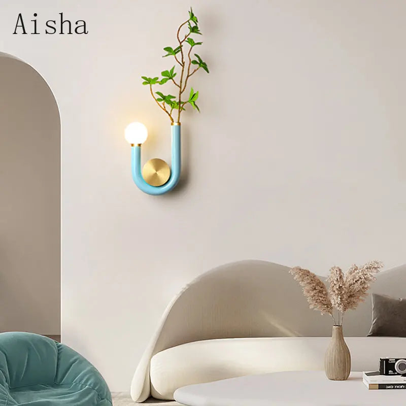 applique murale led créative en forme de u pour décoration enfant - vue 3 sur 11
