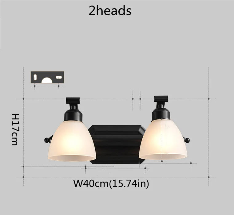 applique murale vintage led avec abat-jour en verre bronze - vue 18 sur 19
