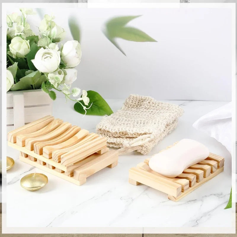 boîte à savon en bambou naturel pour salle de bain - vue 2 sur 11
