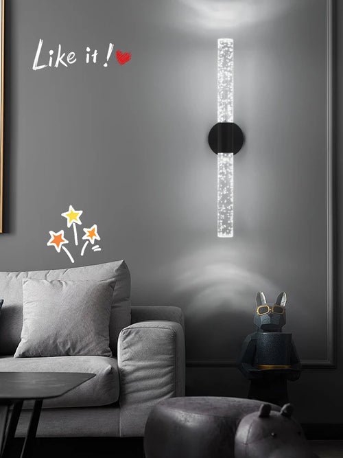 applique murale led moderne avec bulle pour fond tv - vue 4 sur 11