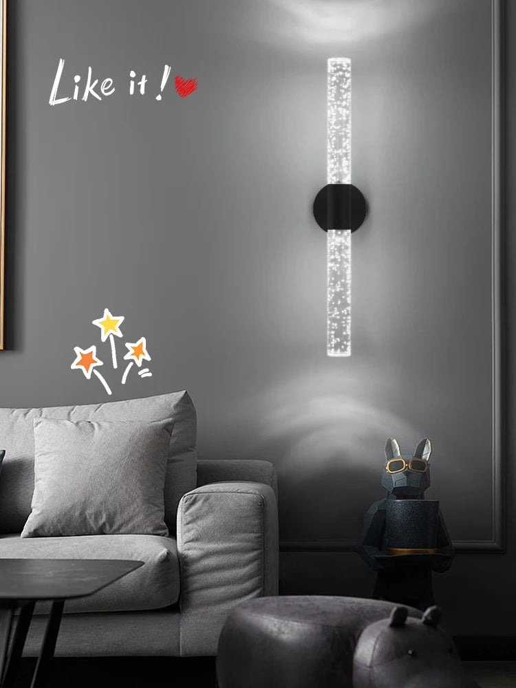 applique murale led moderne avec bulle pour fond tv - vue 3 sur 11