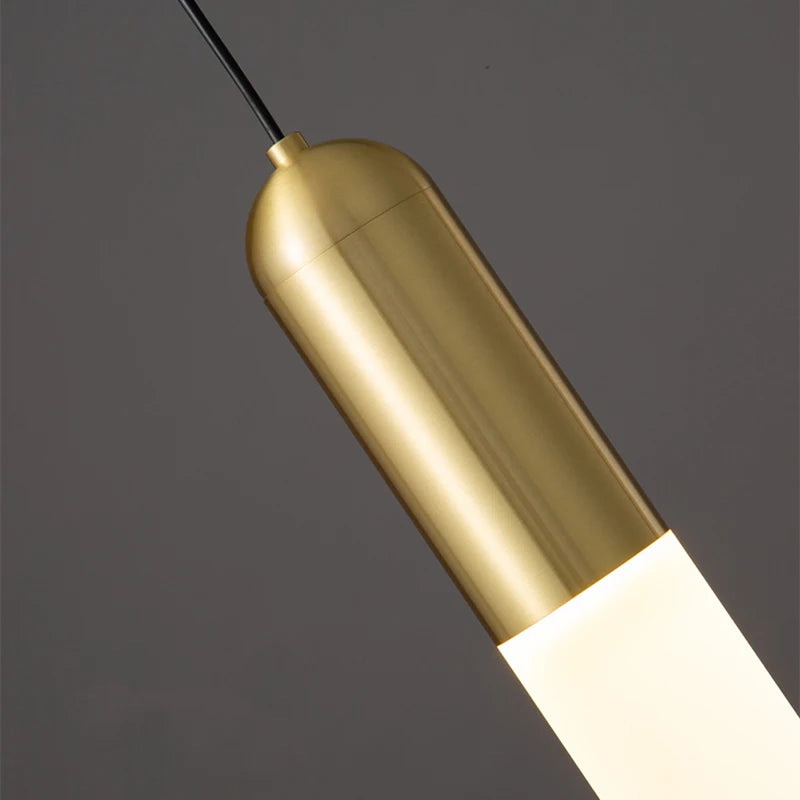 suspension de luxe en laiton avec ampoule en acrylique - vue 5 sur 8