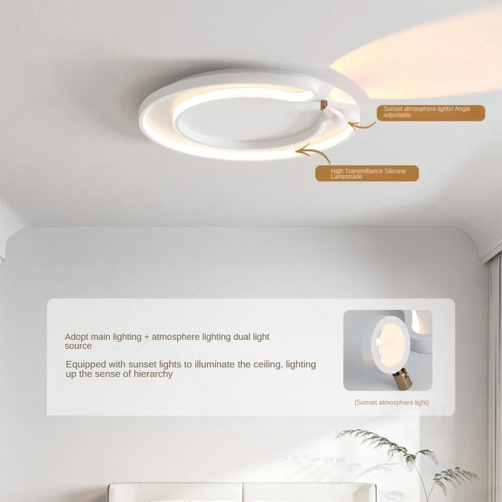 plafonnier led moderne pour une ambiance romantique et chaleureuse - vue 5 sur 8