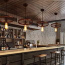 lustre rouille metal plafond maison restaur