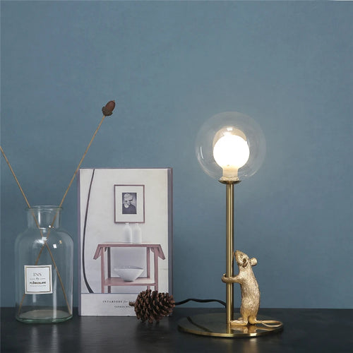 lampadaire moderne souris en résine lampe à LED décoration créative - vue 6 sur 8