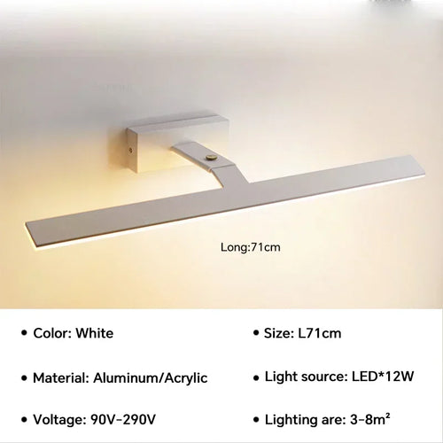 applique murale led moderne étanche pour miroir rotative et lumineuse - vue 10 sur 14