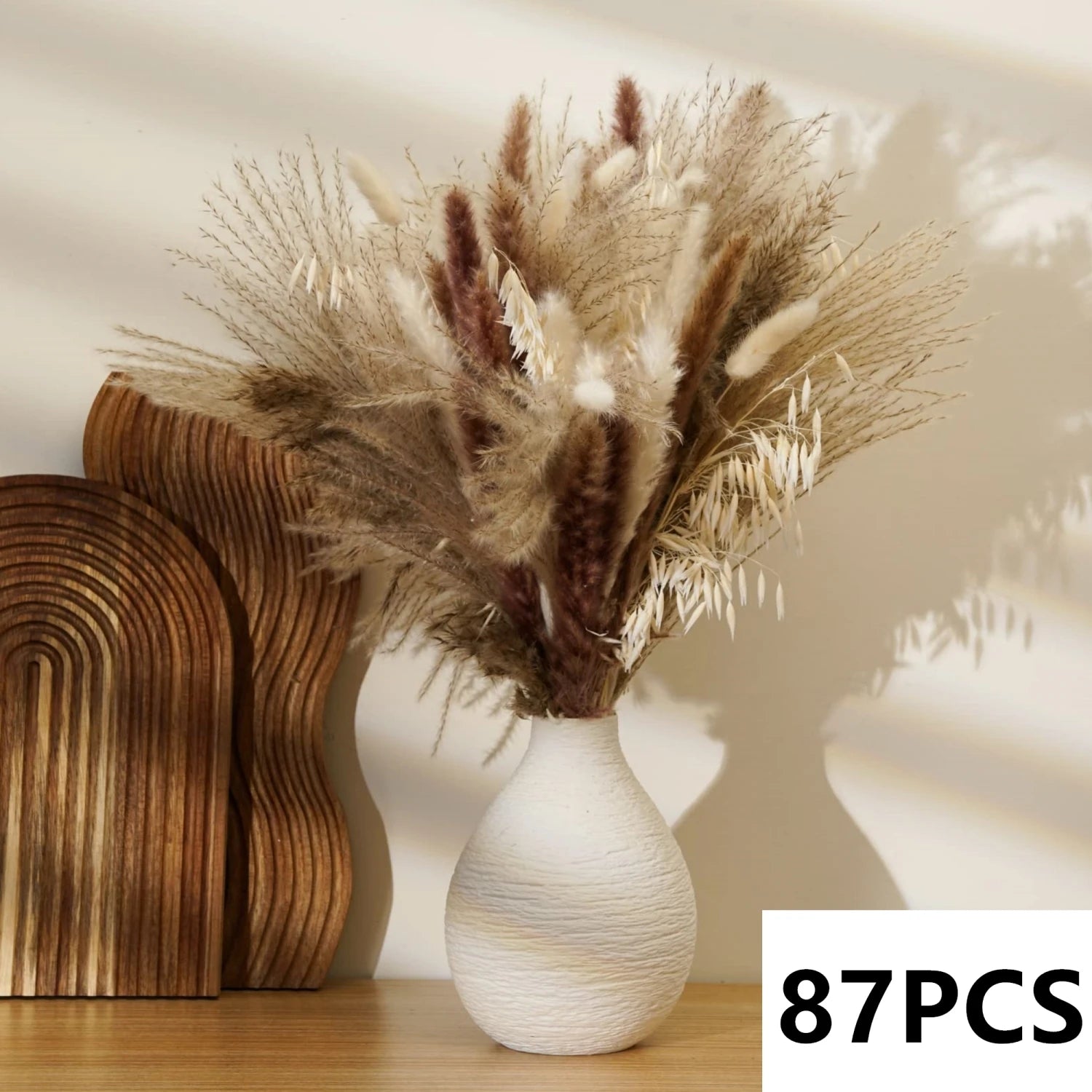 bouquet dherbe de pampa naturelle pour décoration et cadeaux - vue 9 sur 18