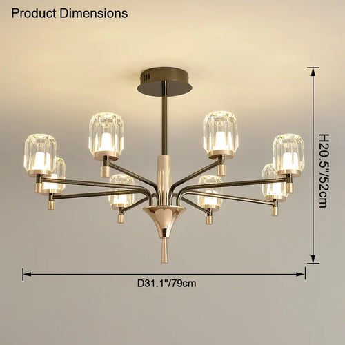 lustre moderne éclairage intérieur suspension design élégant - vue 9 sur 9