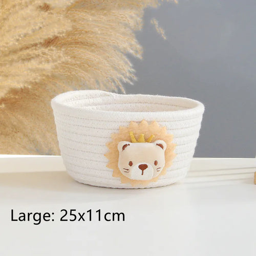 panier de rangement tissé animaux pour jouets et objets divers - vue 19 sur 21