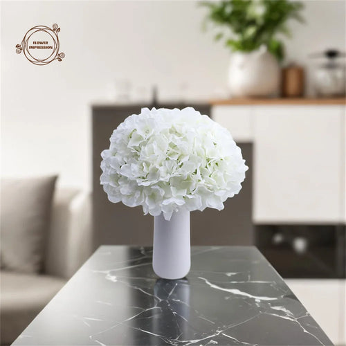 lot de 10 têtes d'hortensia artificielles pour décoration festive - vue 3 sur 7