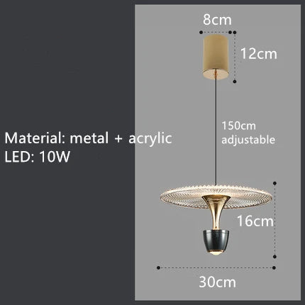 suspension acrylique à LED pour bar et café - vue 8 sur 9
