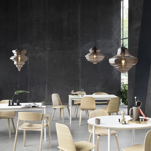 Suspension en verre de style industriel - vue 3 sur 16