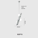suspension artistique à led à intensité variable pour décoration intérieure