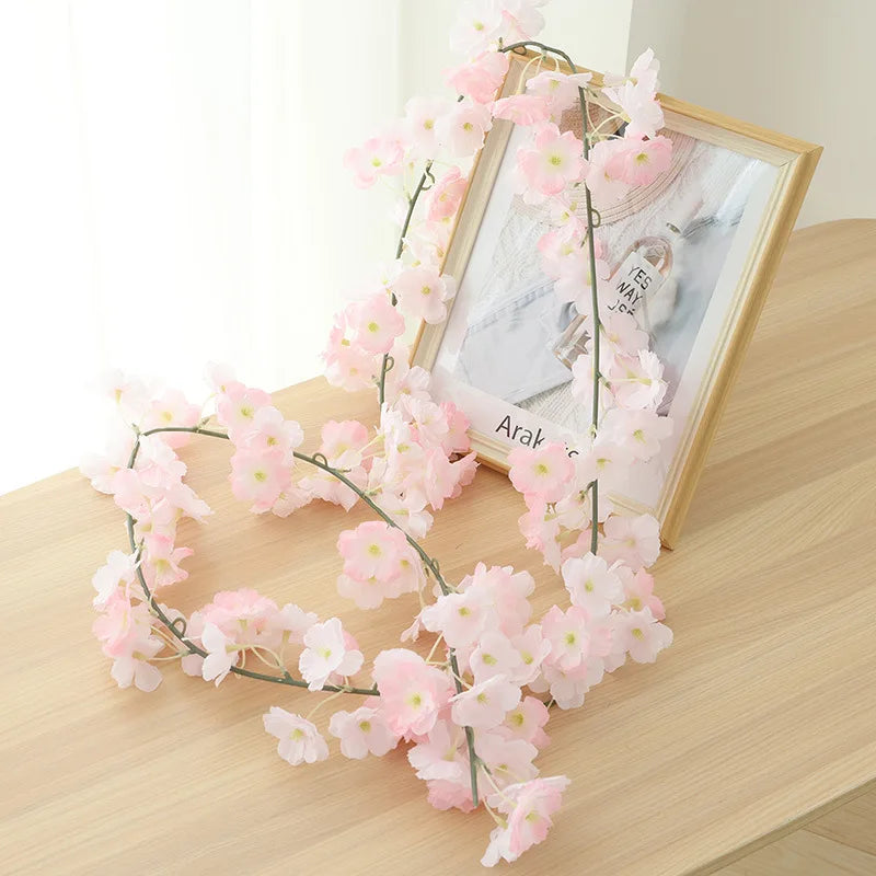 guirlande de fleurs artificielles pour décoration de mariage et intérieur - vue 12 sur 17
