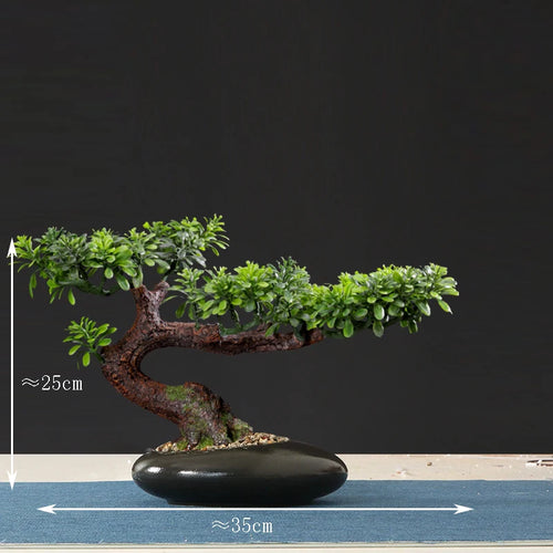 faux arbre bonsaï décoratif pour salon et aménagement paysager - vue 18 sur 36