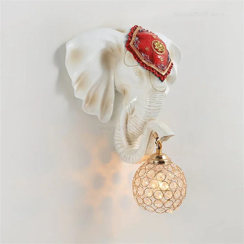 applique murale moderne éléphant décoration créative à LED - vue 6 sur 9