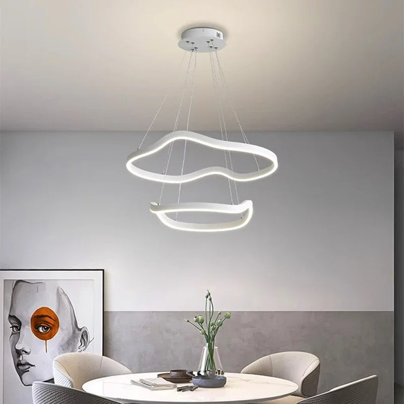 lustre suspension led pour éclairage intérieur moderne - vue 6 sur 12