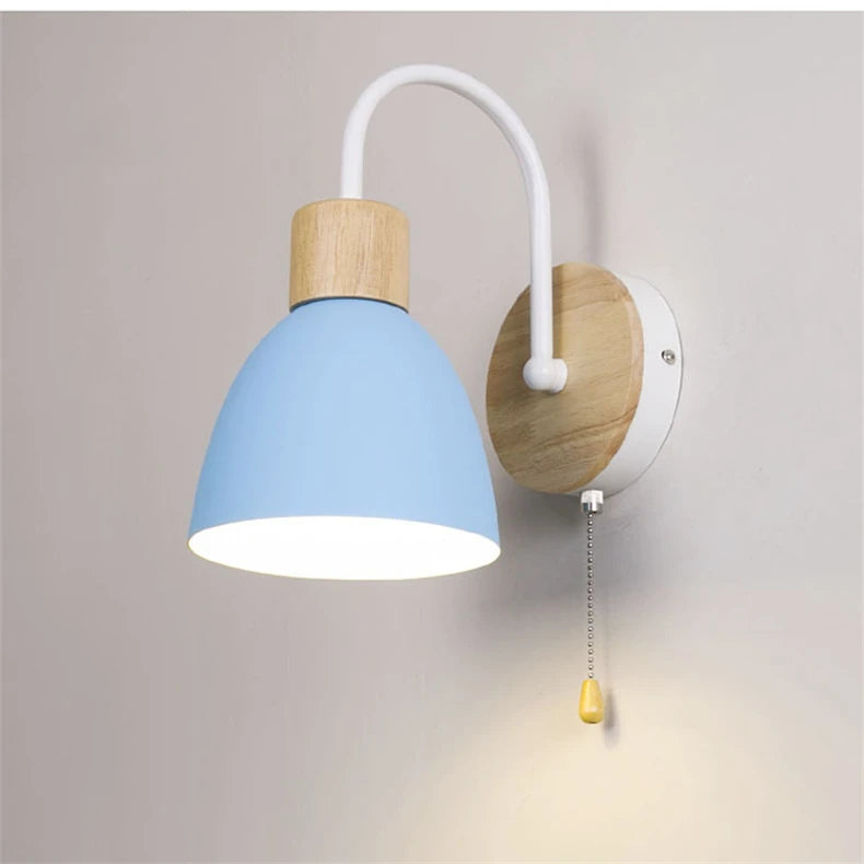 applique murale nordique moderne macaron avec interrupteur led - vue 14 sur 18