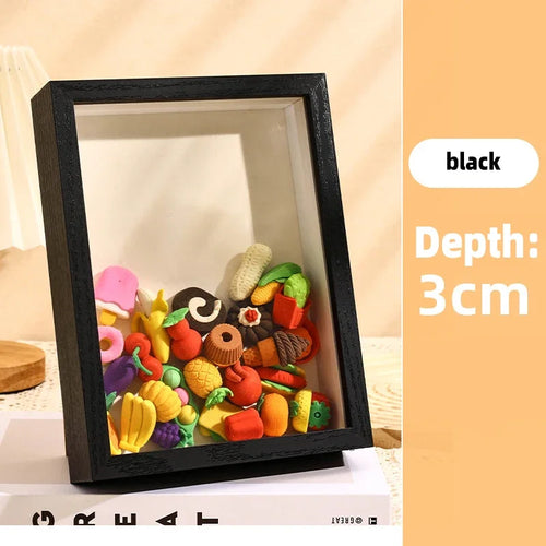 cadres photo en bois 3d support fleurs séchées fait main décoration - vue 8 sur 14